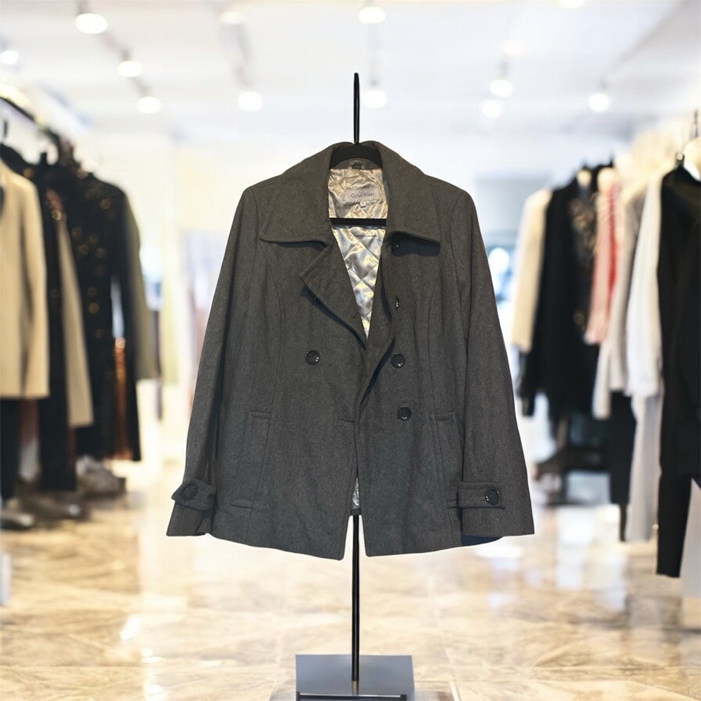 Calvin Klein Charcoal Pea Coat